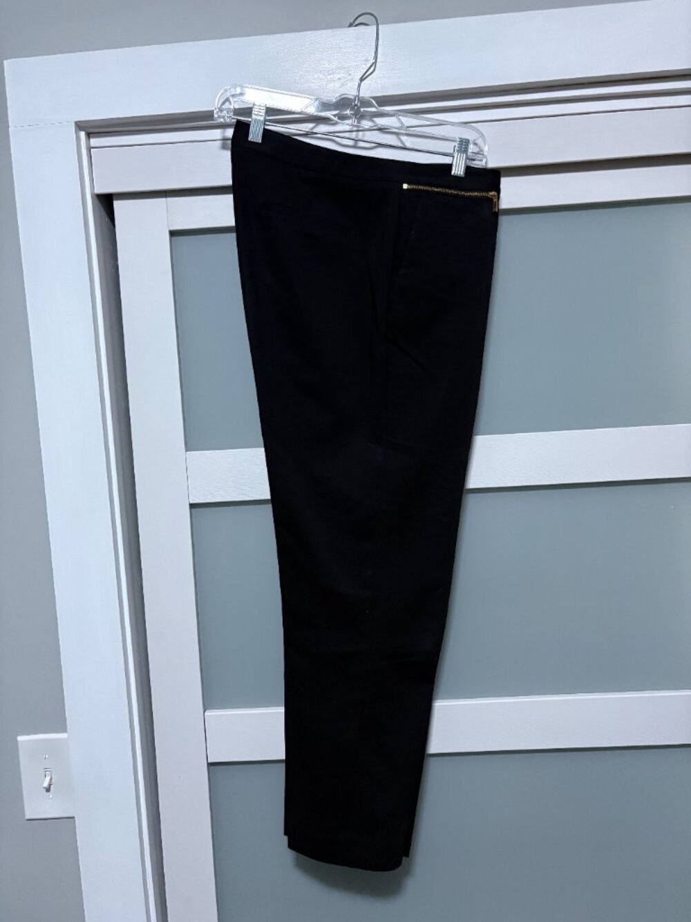 Calvin Klein Black Flat Front Ankle Dreee Pants Trousers sz 12 EUC